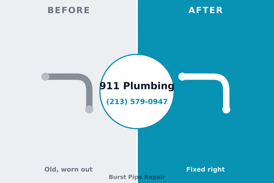 Before and after: plumbing repair West Yellowstone, MT